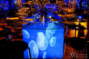 Jellyfish Tables 60" round Glass Top x 30"h
