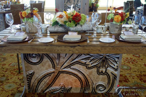 Tooled Leather Tables 36"x72"x30"h