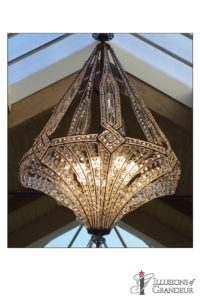Crystal Chandelier 30"x30"x43"H