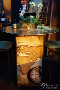 Nautical Cocktail Tables 32" Top x 42"h