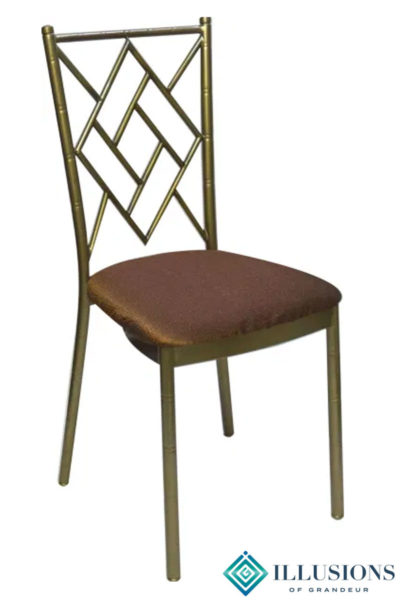 Bronze Diamond Chairs with brown Riviera Cushions