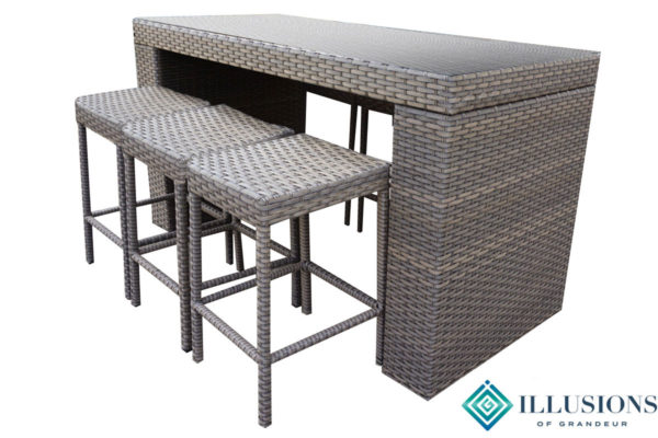 Oasis Bar Table Sets with Backless Bar Stools