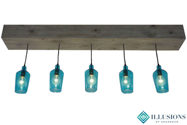 Teal Glass Pendants