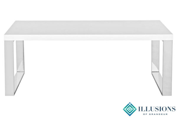 Coffee Tables: White Chrome