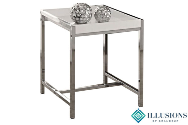 Side Tables: White Chrome