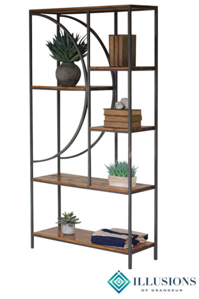 Wood and Metal Shelving