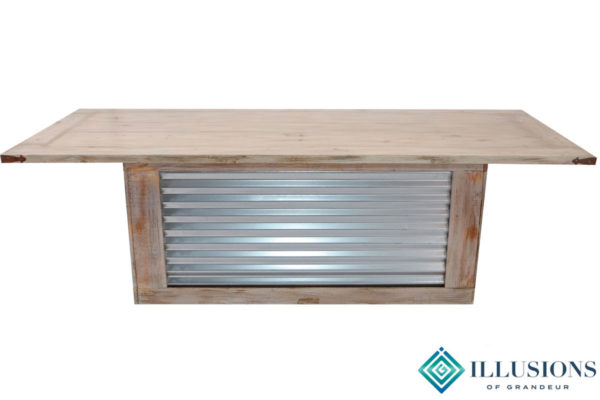 Corrugated Metal Dining Tables