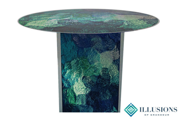 Illuminated Abstract Blue/Green Dining Tables~small
