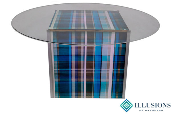 Illuminated Plaid Dining Tables