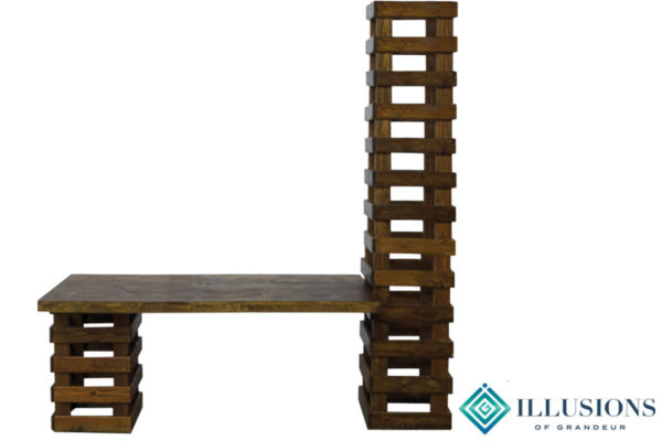 Rustic Dining Table with Tower