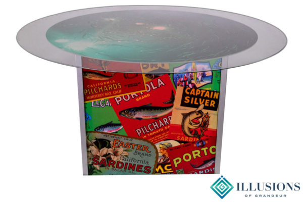 Illuminated Sardine Label Dining Tables