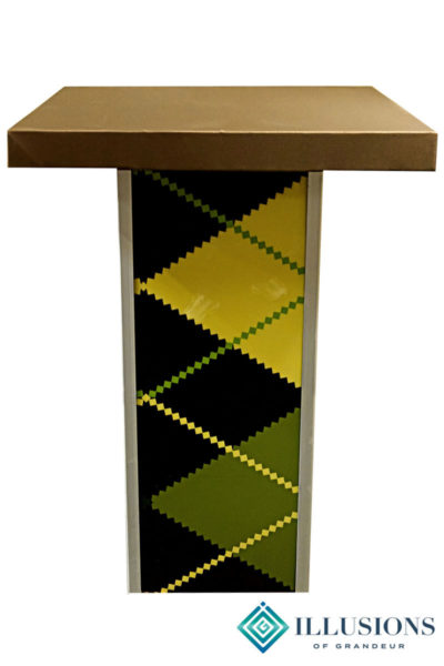 Illuminated Argyle Cocktail Tables ~ tall