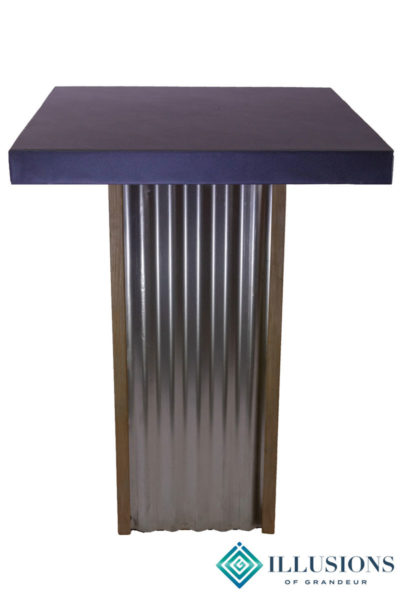 Corrugated Metal Cocktail Tables ~ tall