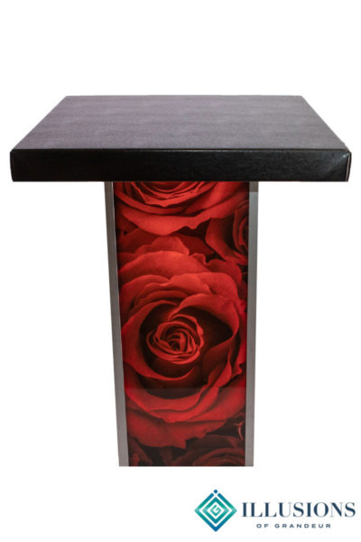 Illuminated Red Rose Cocktail Tables