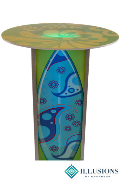 Illuminated Surf Board Cocktail Tables