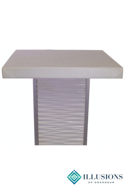White Ripple Cocktail Tables ~ short