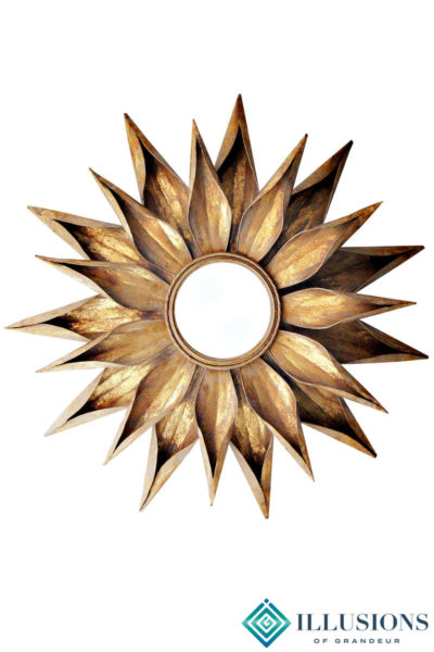 Gold Flower Mirrors