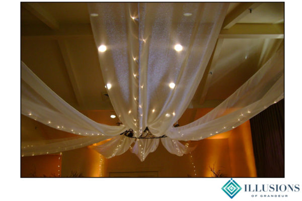 Wedding Ceiling Drape with Lights