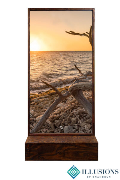 Room Divider with Driftwood Image