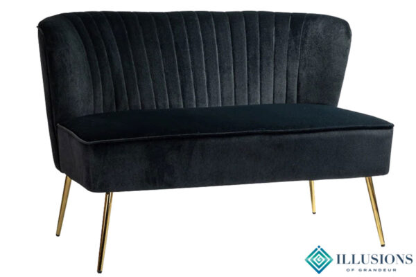 Black Velvet Loveseat